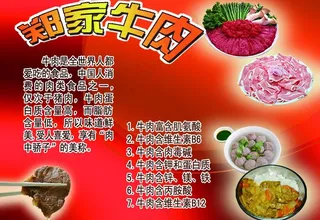 牛肉中医知识广告板图片