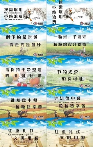 食堂文化宣传画图片