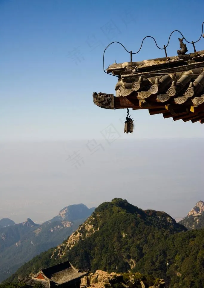 泰安泰山 鸟瞰图图片