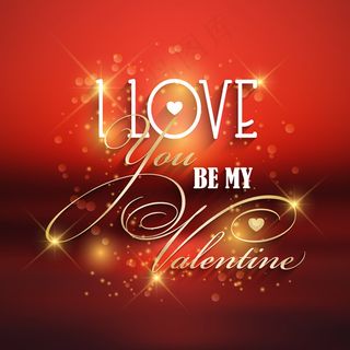 创意情人节艺术字矢量图