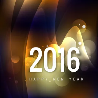 新的2016年的波浪形的背景