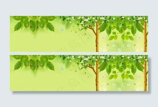 绿色春天淘宝海报背景图 (4)