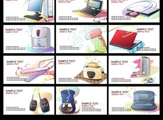 数码产品名片背景设计矢量素材