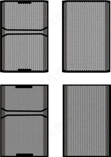 音响音箱铁网矢量图素材