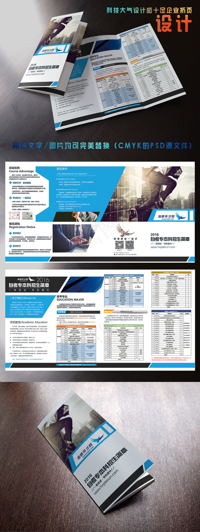 科技大气设计感十足企业折页设计(5669X3019(DPI:300))psd模版下载