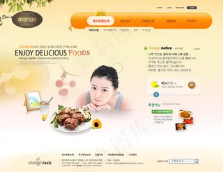 橙色网站模版整站PSD源文件OR-...