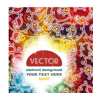 复古植物花纹背景矢量素材