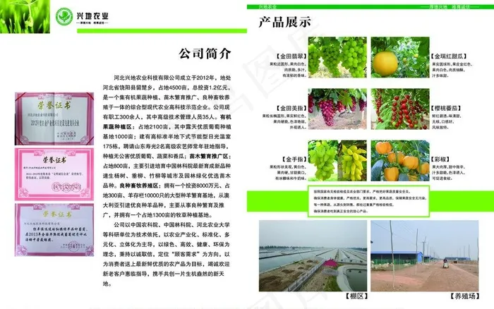 农业折页图片(5032X3437(DPI:300))psd模版下载