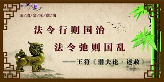 中国风法治文化展板