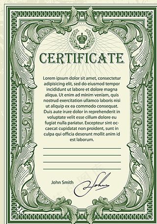 证书模版矢量素材图片