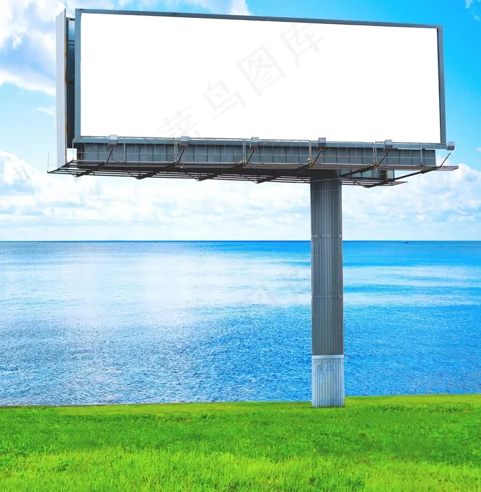 高空空白广告牌图片