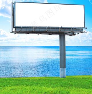 高空空白广告牌图片