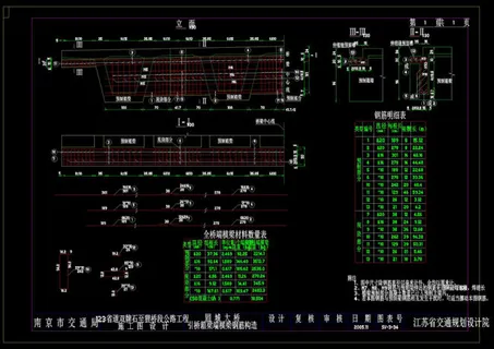 引桥箱梁端横梁钢筋构造cad详图素...