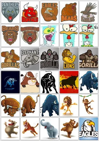 多款愤怒的动物矢量设计素材