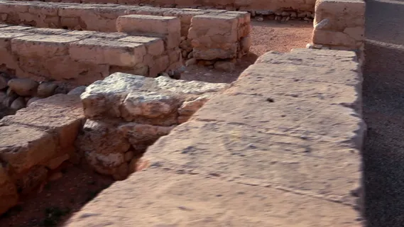 墙和在以色列的2股票视频废墟的石头