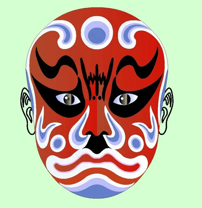 京剧脸谱 矢量CDR_11cdr矢量模版下载
