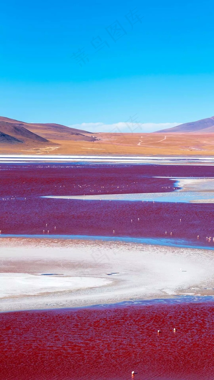 草源与湖泊高清摄影图片