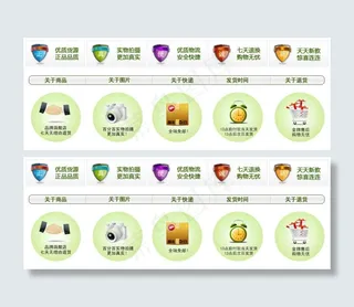 淘宝店铺网页底部诚信物流psd模板