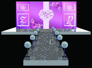 婚礼效果图  唯美   婚礼   舞台