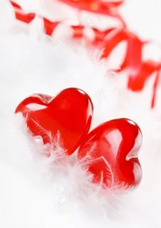 情人节红心丝带图片 情人节红心丝带图片
