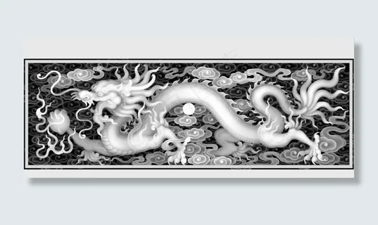 云龙写字台大抽屉板 jdp 灰度图