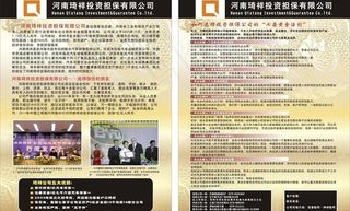 琦祥投资担保宣传彩页图片