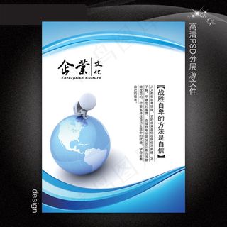 企业文化展板PSD模板下载