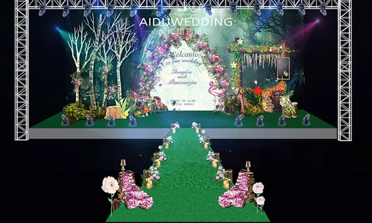 森旅系婚礼主背景效果图 森旅系婚礼主背景效果图