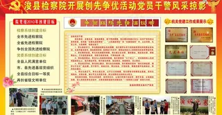 创先争优活动掠影展板图片
