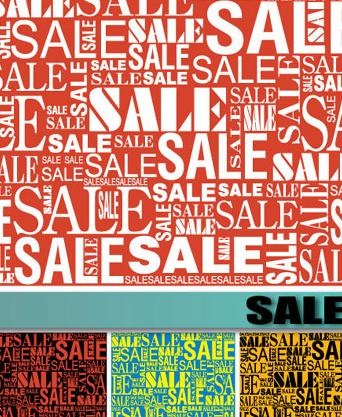 各种sale字体背景矢量素材