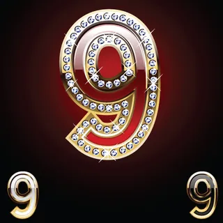 嵌入钻石的数字矢量素材