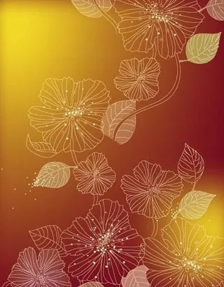 我找的矢量线条荷花图片