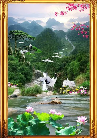 山水风景画图片