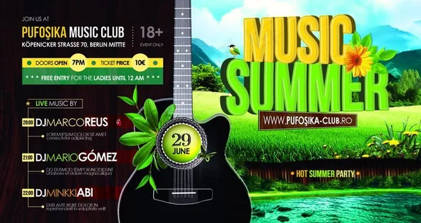 夏季音乐节海报图片