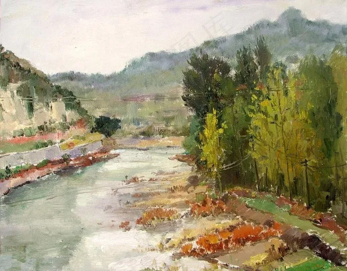 风景油画图片