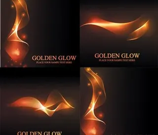 超炫金线光线背景矢量素材