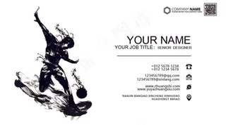 时尚大气足球社名片设计透明名片