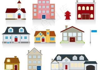卡通住房03矢量