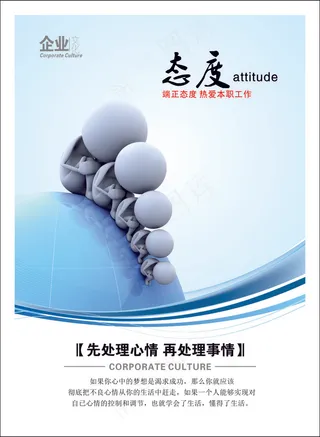 态度企业文化海报