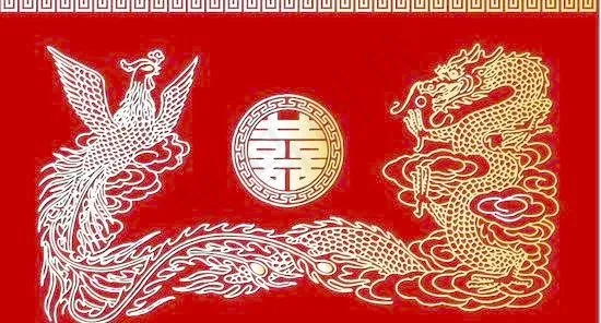 龙凤双喜[婚庆用]ai矢量模版下载