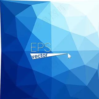 蓝色低面建模背景图片