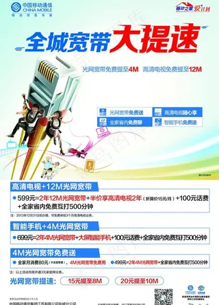宽带大提速海报图片