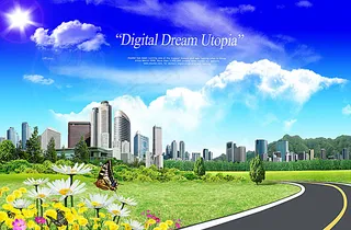 城市建设展板背景