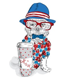 手绘卡通动物狗狗猫头像素材