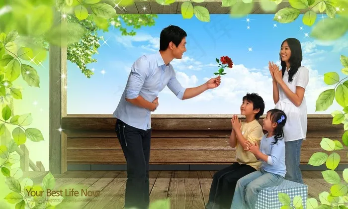 幸福家庭图片(3500X2300(DPI:72))psd模版下载