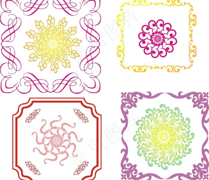 相框 花纹 画框图片cdr矢量模版下载