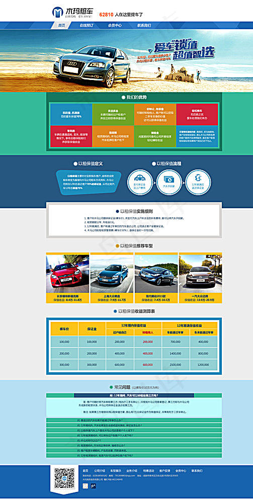 汽车网页专题图片psd模版下载
