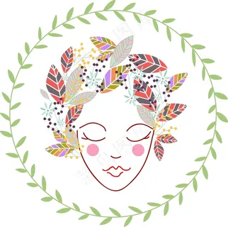 唯美创意女性插画