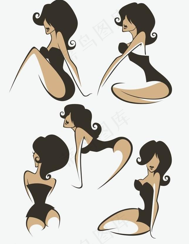 性感女孩剪影图片