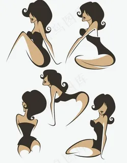 性感女孩剪影图片
